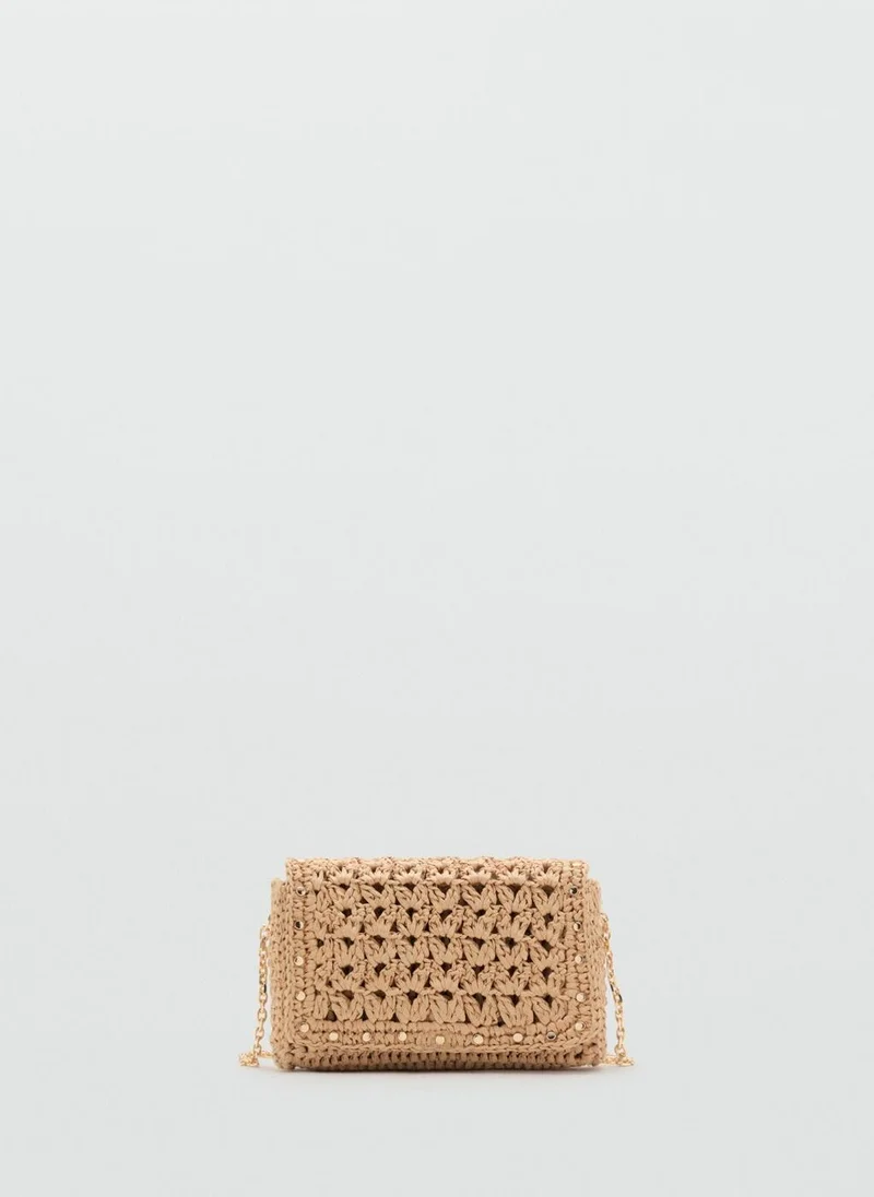 مانجو Mini Natural Fibre Crossbody Bag