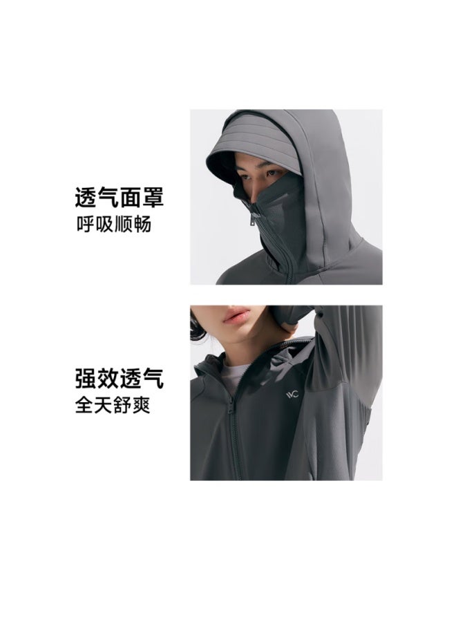 Vvc Men'S Summer Ice Silk Sun Protection Clothing Uv Protection Outdoor Breathable Lightweight Sunscreen Jacket Galaxy Grey Xl - Image 3