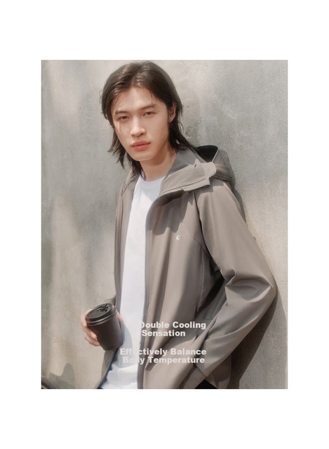 Vvc Men'S Summer Ice Silk Sun Protection Clothing Uv Protection Outdoor Breathable Lightweight Sunscreen Jacket Galaxy Grey Xl - Image 2