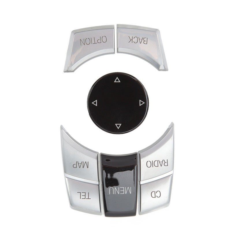Car Multimedia Buttons Electrosilvering ABS Material Independent Design Center Control Buttons - Colorfast Scratch Resistant Multimedia Control Knob for E Chassis Car Interior Upgrade & Driver Operati - Image 4