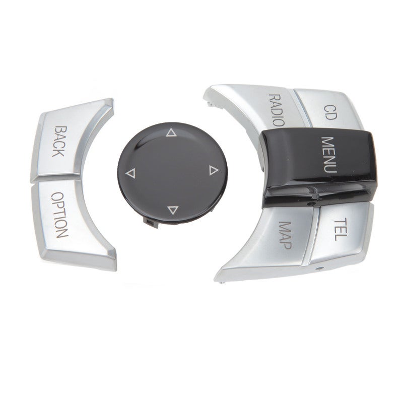 Car Multimedia Buttons Electrosilvering ABS Material Independent Design Center Control Buttons - Colorfast Scratch Resistant Multimedia Control Knob for E Chassis Car Interior Upgrade & Driver Operati - Image 3