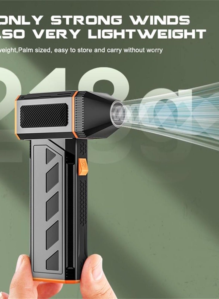 Toby's Handheld Electronic Air Blower 130000RPM Jet Dry Blower Air Duster Fan for Cleaning, Drying, Camping, Outdoors, Cars, Keyboard - Image 4