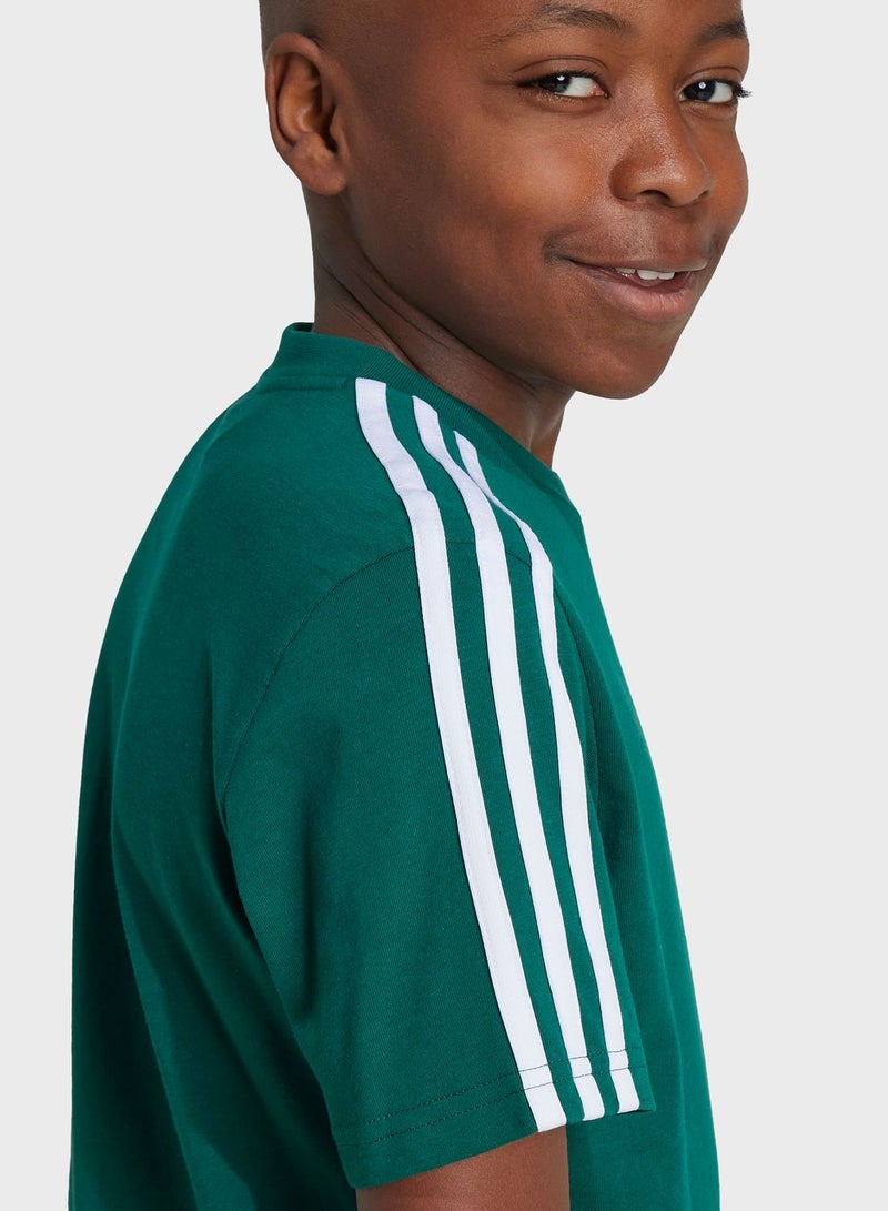 Adidas Youth 3-Stripes Logo T-Shirt - Image 4