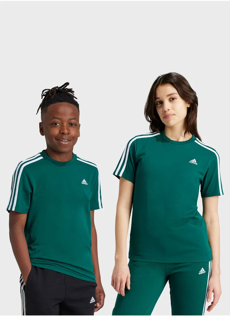 Adidas Youth 3 Stripes Logo T-Shirt