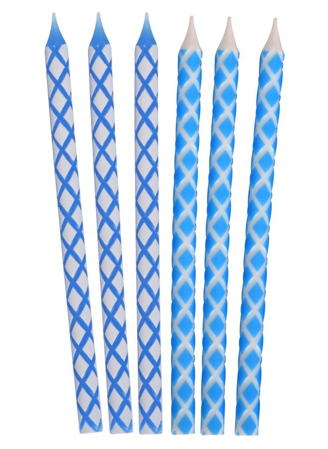 Ner Mitzvah Dripless Chanukah Candles Standard Size - Diamond Etched Blue & White Hanukkah Candles Fits Most Menorahs - Premium Quality Wax - 45 Count for All 8 Nights of Hanukkah - by Ner Mitzvah  - Image 3