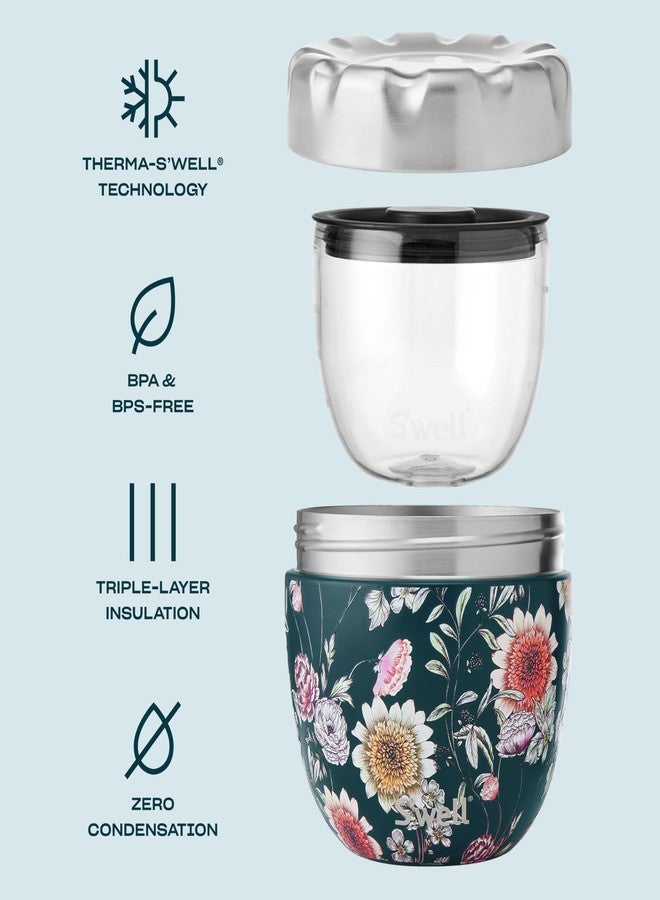 S'well Eats Stainless Steel Food Bowls, 21.5oz, Midnight Botanical, Triple-Layered Vacuum-Insulated Containers Keeps Food Cold for 11 Hours and Hot for 7 hours, Condensation Free, BPA Free, Leakproof - Image 3