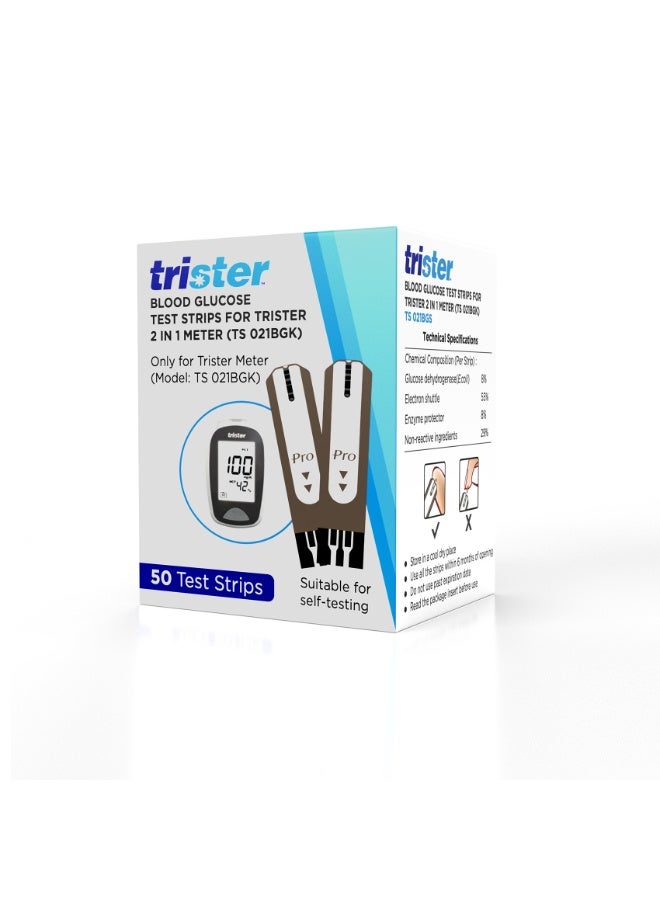 Trister 2In1 Blood Glucose Test Strips 50S TS-021BGK
