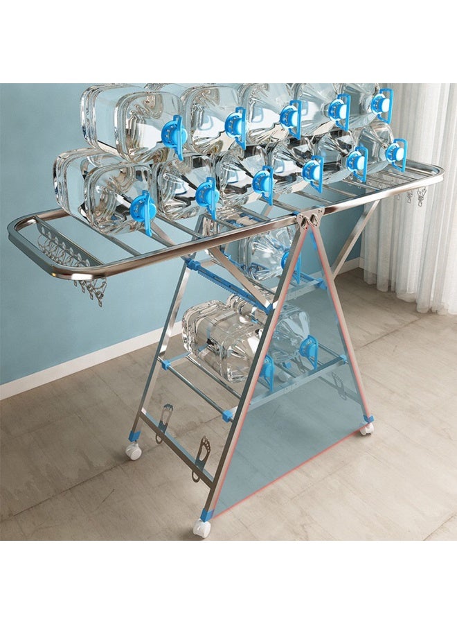 Clothes Drying Rack Stainless Steel 160 CM Cloth Dryer Foldable Cloth Dryer Stand With Wheels - Image 4