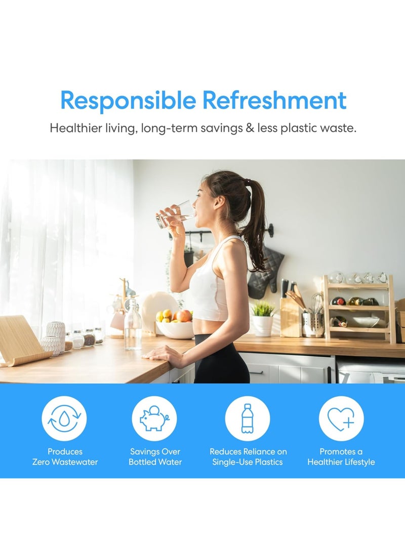 Icona Top Load Water Dispenser – Hot & Cold Water Cooler for Home & Hotel Use – 550W Heating, 95W Cooling – App Controlled, Sleek Black/White Design - Image 5