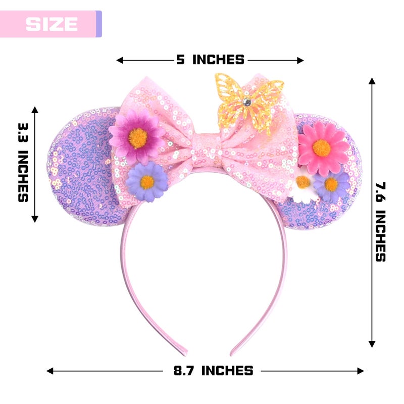 MADO Rapunzel Pink Mouse Ears Headband for Women Girls, Princess Ears for Adult Kids, Hair Accessory for Princess Dress Up, Party Favors, Cosplay, Amusement Park - Image 4