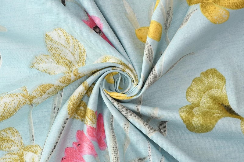 BSB HOME Kingston Collection Ultra King Size Bedsheets with 2 King Size Pillow Covers| Luxury Soft Sheets, Breathable, Shrinkage (3pcs Set) |108x108 inches or 274x274 cm-Sky Blue & Pink - Image 2