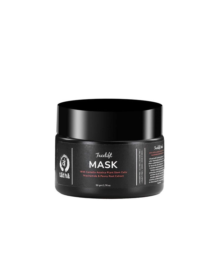 Tatha Facelift Mask With Niacinamide & Centella Asiatica Plant Stem Cells | Hydrates & Brightens Your Skin, Instant Brightening & Anti-Aging, Cooling Effect | Gentle Gel-Based Mask | 50 GMS - Image 1