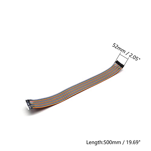 Fielect Dupont Jumper Wires Breadboard Jumper Wires Colorful Ribbon Cables 40pin 50cm Long Male to Male 1Pcs - Image 2