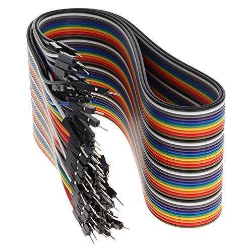 Fielect Dupont Jumper Wires Breadboard Jumper Wires Colorful Ribbon Cables 40pin 50cm Long Male to Male 1Pcs - Image 5
