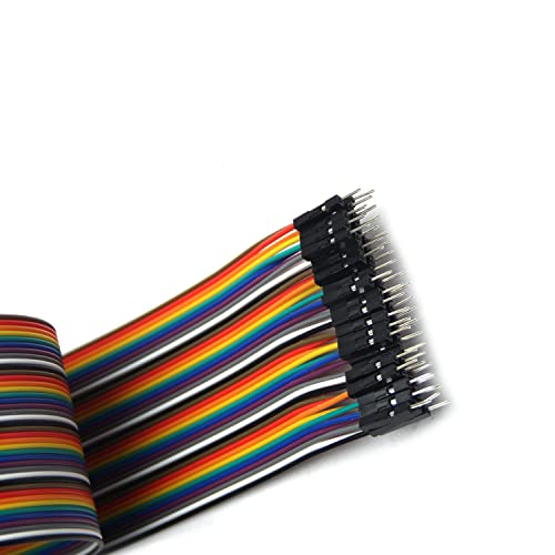 Fielect Dupont Jumper Wires Breadboard Jumper Wires Colorful Ribbon Cables 40pin 50cm Long Male to Male 1Pcs - Image 3
