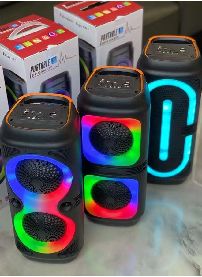 JL Audio - RGB Bluetooth Speaker with FM Radio, USB Port, and TF Card Reader and Microphone Socket Model JL-4403 - Image 1