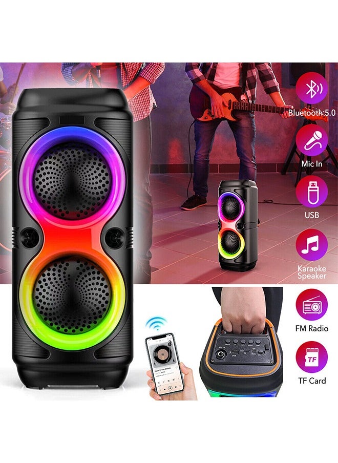 JL Audio - RGB Bluetooth Speaker with FM Radio, USB Port, and TF Card Reader and Microphone Socket Model JL-4403 - Image 1