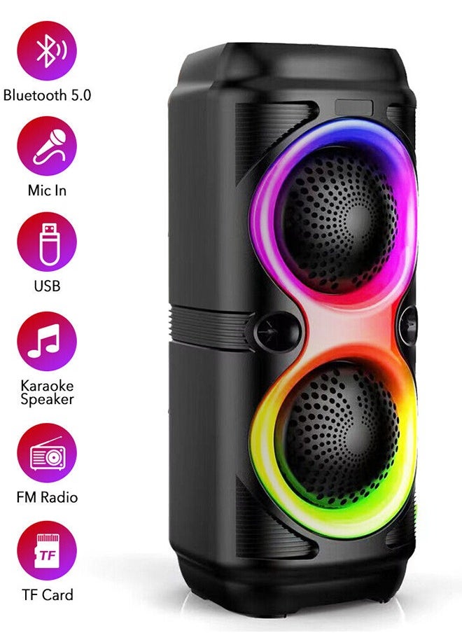 JL Audio - RGB Bluetooth Speaker with FM Radio, USB Port, and TF Card Reader and Microphone Socket Model JL-4403 - Image 1