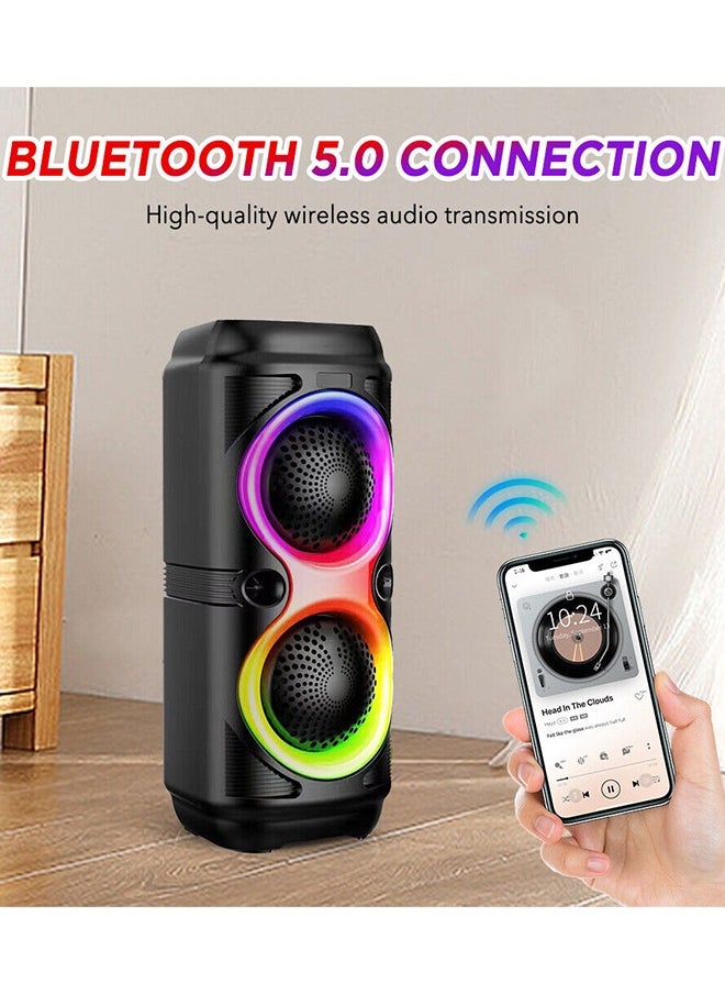 JL Audio - RGB Bluetooth Speaker with FM Radio, USB Port, and TF Card Reader and Microphone Socket Model JL-4403 - Image 1