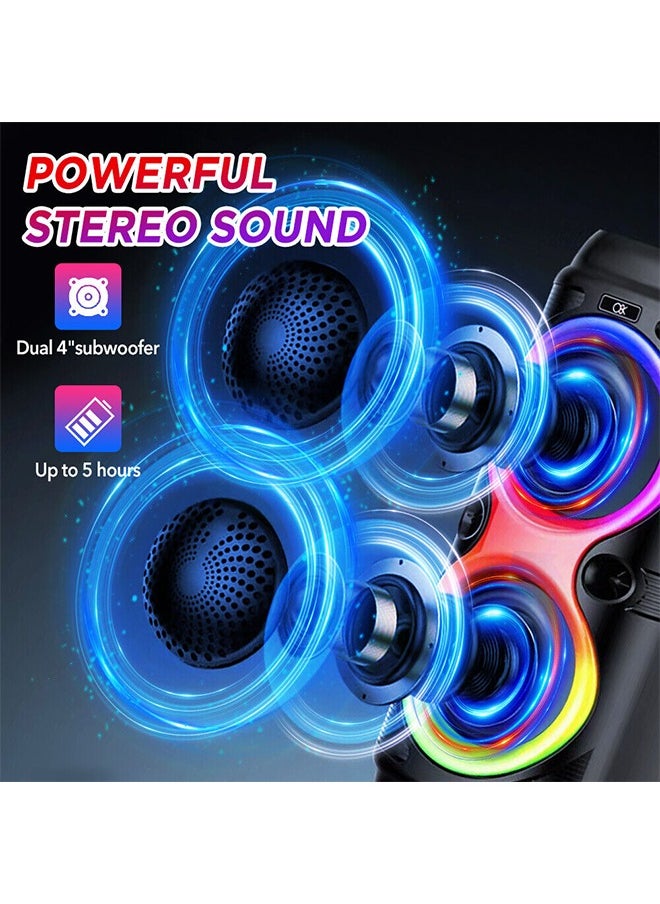JL Audio - RGB Bluetooth Speaker with FM Radio, USB Port, and TF Card Reader and Microphone Socket Model JL-4403 - Image 1