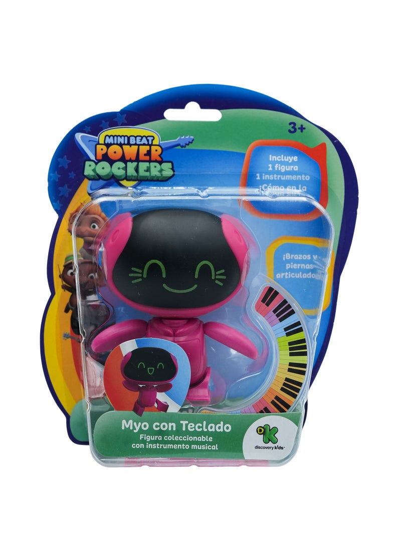Discovery Kids Mini Pet Power Rocker, Movable Figure with Keyboard, Collectible Musical Toy with Keyboard, Movable Arms and Legs, Official Discovery Kids Brand, For Boys and Girls Ages 3+, Includes 1 Figure and 1 Instrument 