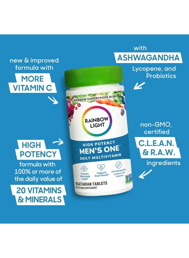 Rainbow Light Men’s One Multivitamin for Men, with Vitamin C, Vitamin D, & Zinc for Immune Support, Clinically Proven Absorption of 6 Key Nutrients, Non-GMO, Vegetarian & Gluten Free, 150 Tablets - Image 2