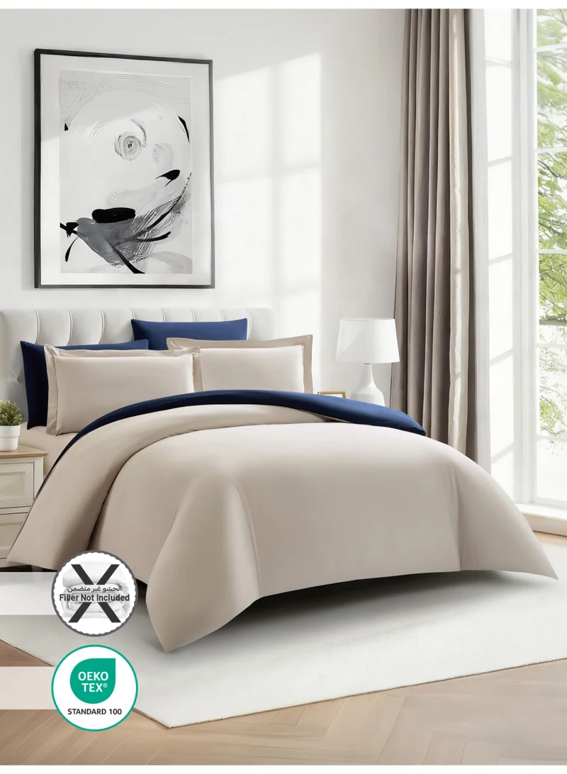 Donetella KING (200x200 cm) Solid Duvet Cover Set, Fits 200 × 200 cm Bed, King Size 6-Piece Set, Brushed Microfiber Without Filler  | Best Price UAE