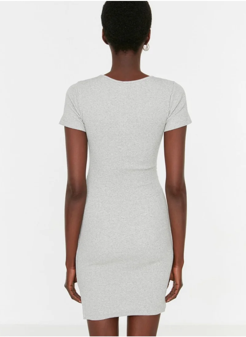 trendyol Cut Out Tie Detail Knitted Dress