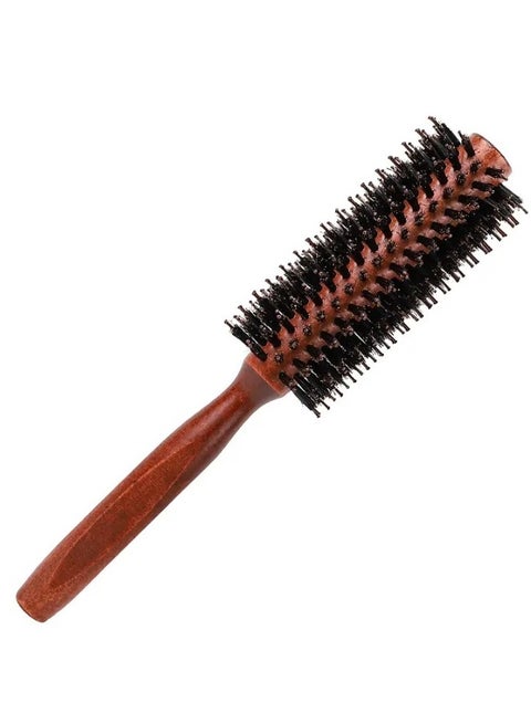 Wooden Hair Brush Round Brown