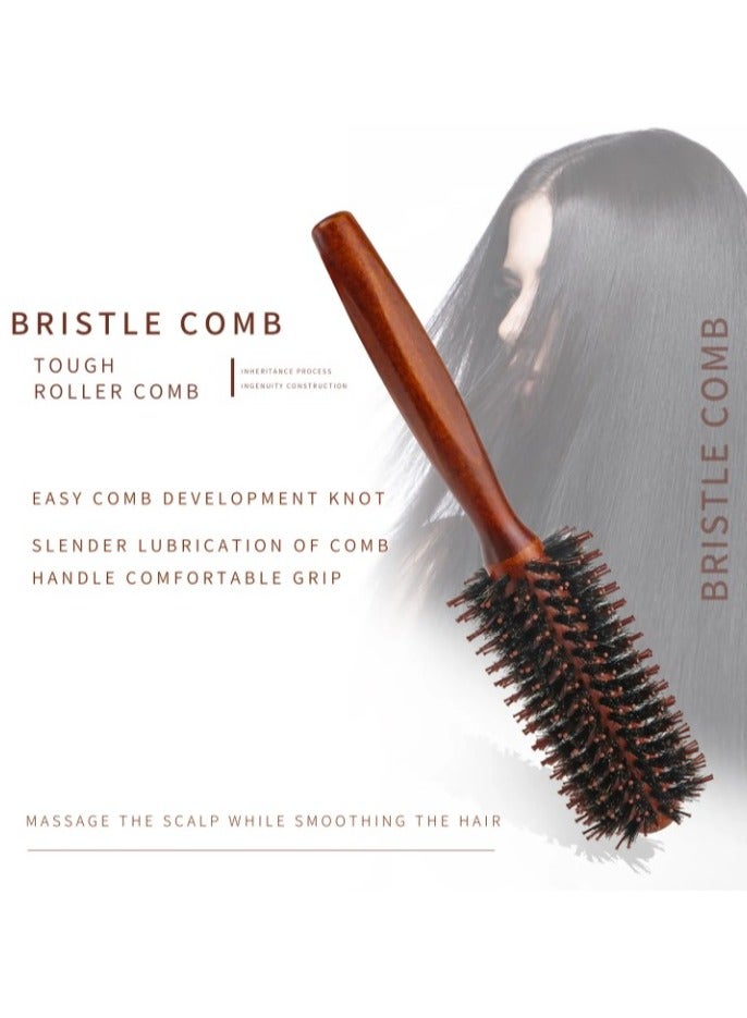 Wooden Hair Brush Round Brown