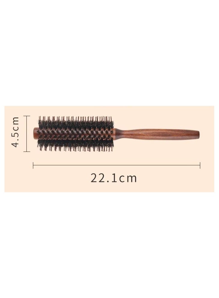 Wooden Hair Brush Round Brown