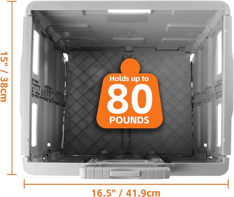 Maxworks عربة تسوق قابلة للطي باللون الرمادي من ماكس ووركس 50704 مع عجلات متينة وتصميم سهل الطي - Image 3