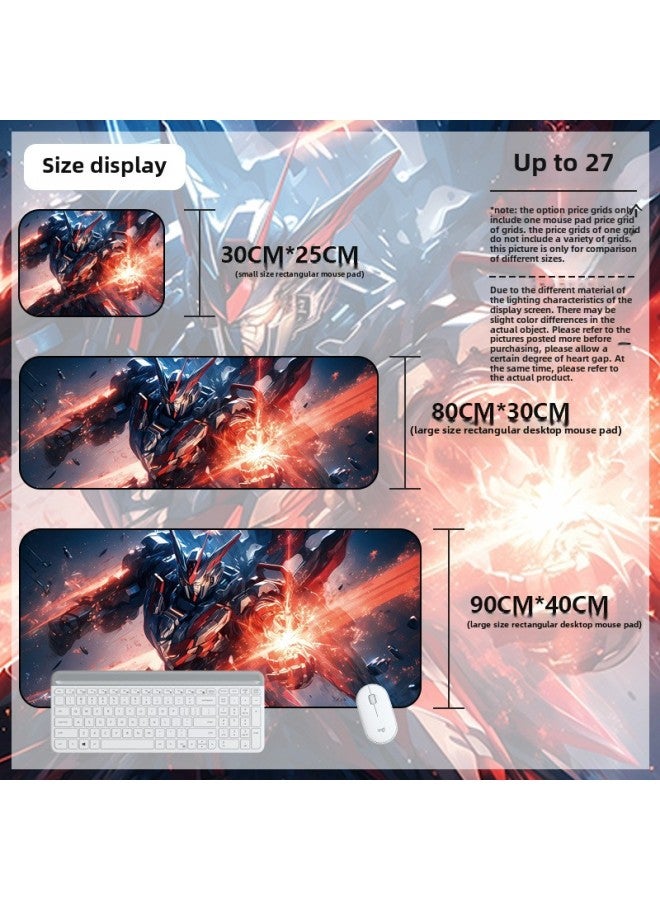 Mouse Pad Oversized Gundam Computer Keyboard Pad Cartoon Game Mouse Pad Boys E-sports Computer Thickened Desk Pad-Color:800*300*4mm-Pattern:Up To 27  - Image 1
