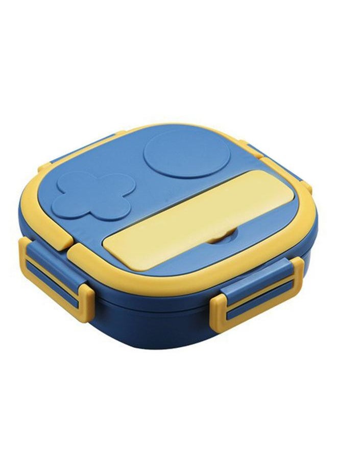 Thoraya Lunch Box Multi Compartment Food Container Large Capacity Stainless Steel for Home Outdoor 3 Compartment Blue  - Image 1