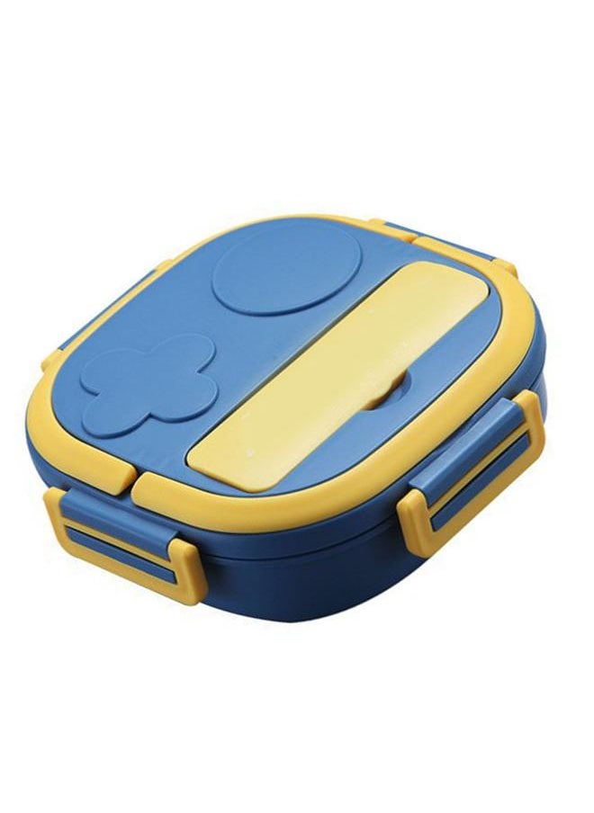 Thoraya Lunch Box Multi Compartment Food Container Large Capacity Stainless Steel for Home Outdoor 3 Compartment Blue  - Image 3