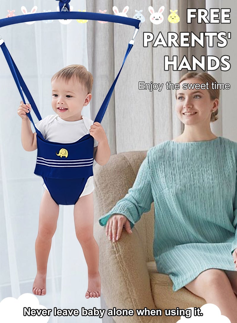 ما بيبي كرسي هزاز للأطفال مزود بنابض قوي وحزام قابل للتعديل - جهاز تمارين الأطفال الأصلي - كرسي هزاز للأطفال، إطار لياقة بدنية للأطفال، سهل التركيب، هدية مثالية للرضع - Image 2