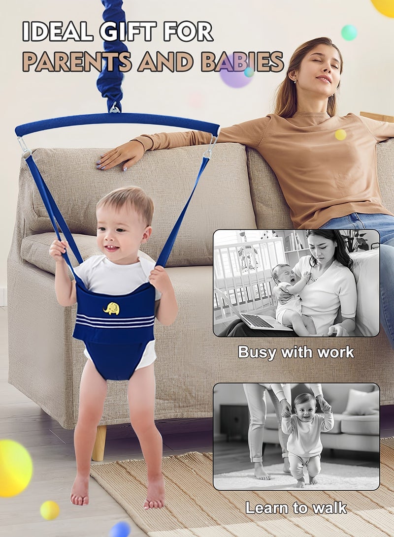 ما بيبي كرسي هزاز للأطفال مزود بنابض قوي وحزام قابل للتعديل - جهاز تمارين الأطفال الأصلي - كرسي هزاز للأطفال، إطار لياقة بدنية للأطفال، سهل التركيب، هدية مثالية للرضع - Image 4