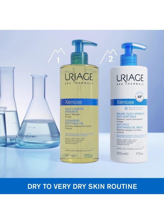 Uriage Xemose - Cleansing Soothing Oil - Face & Body Daily Cleanser that Brings Instant & Long-lasting Comfort to Very Dry Skin - Soap-free, Fragrance-free - 500ml - Image 4
