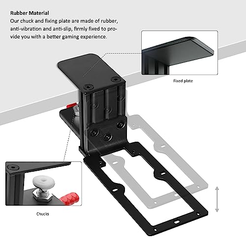 Hikig Steel Clamp-on Flight Stick Desk Mount Bracket Designed for Turtle Beach VelocityOne Flightstick & Logitech G Extreme 3D Pro Joystick, Adjustable Desk Mount Holder (Flight Stick Not Included) - Image 5
