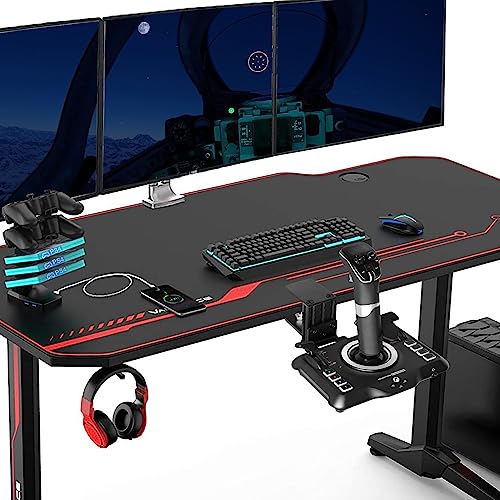 Hikig Steel Clamp-on Flight Stick Desk Mount Bracket Designed for Turtle Beach VelocityOne Flightstick & Logitech G Extreme 3D Pro Joystick, Adjustable Desk Mount Holder (Flight Stick Not Included) - Image 4