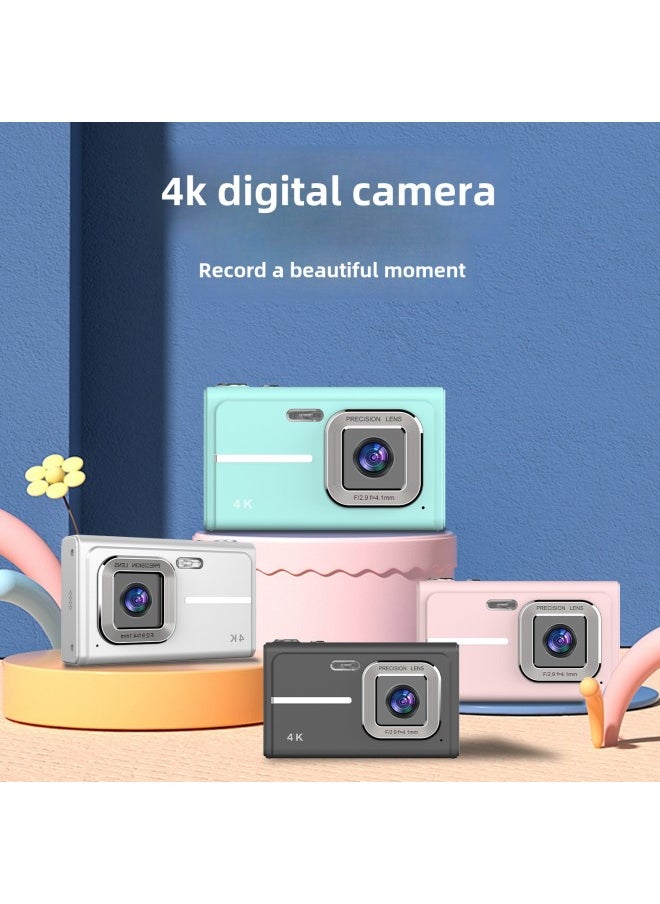 CCD Camera Student Party Cheap Old Card Camera Can Pass Mobile Phone AF Focus High Color Value Gift-Body Color:X1 Pink + 32G Memory Card + USB Card Reader + TYPE-C Adapter