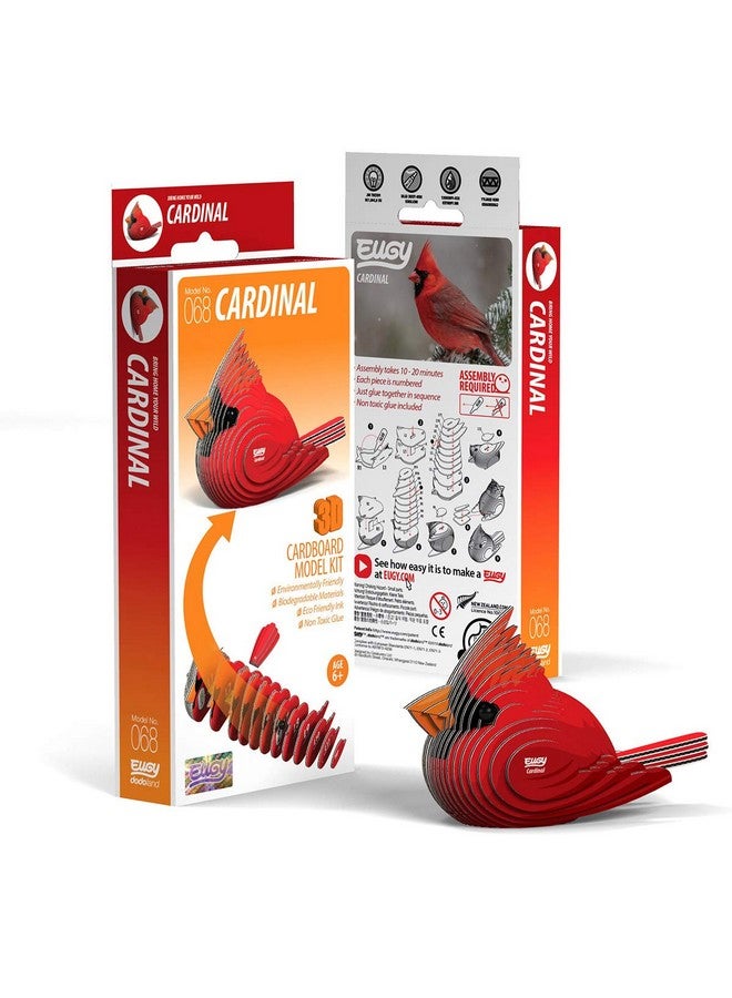 EUGY Cardinal 3D Puzzle, 27 Piece Eco-Friendly Educational Toy Puzzles For Boys, Girls & Kids Ages 6+ - Image 2