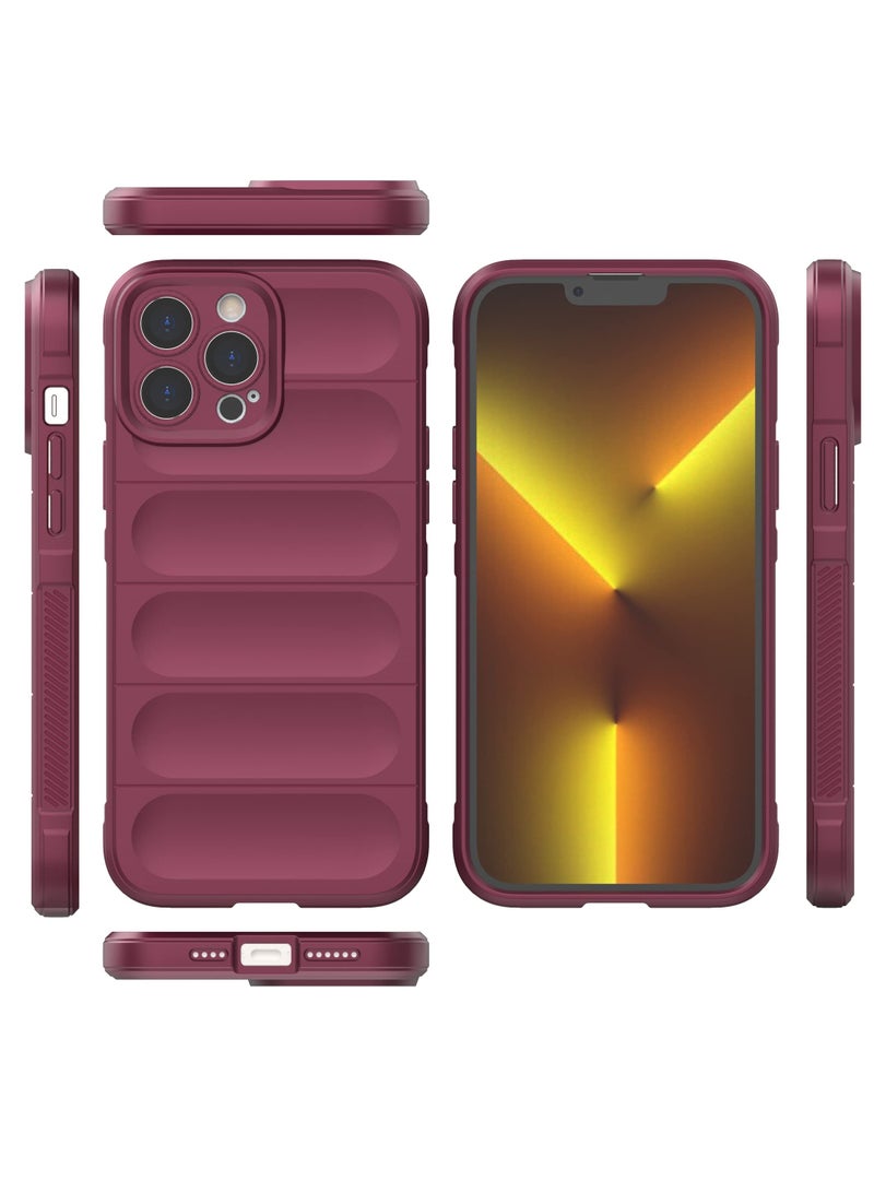 Phone case cover Magic Shield TPU + Silicone Shockproof Phone Case For Iphone 13 Pro Max (Wind Red) - Image 3