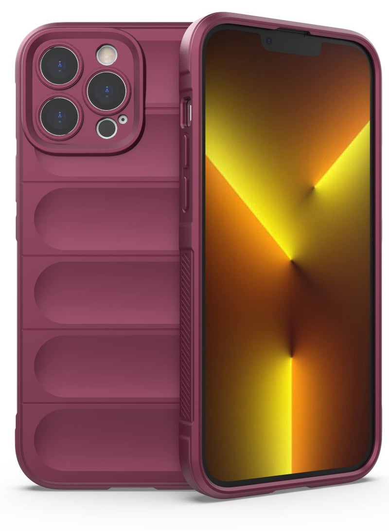 Phone case cover Magic Shield TPU + Silicone Shockproof Phone Case For Iphone 13 Pro Max (Wind Red) - Image 1