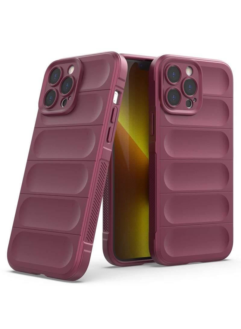 Phone case cover Magic Shield TPU + Silicone Shockproof Phone Case For Iphone 13 Pro Max (Wind Red) - Image 2