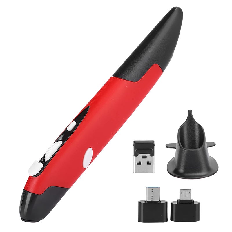 Blue USB Pen Mouse 2 4g Rechargeable Ergonomic Pocket Mouse for Laptop Notebook Computer - Image 2