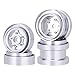 G.T.R RC 4Pcs Wheels Hub Rims Wheel Rims for Tamiya Sand ScorcherFrogFighting BuggyGrasshopperSuperchamp Aluminum 110 RC Car Chassis Upgrade Parts Silver - Image 2