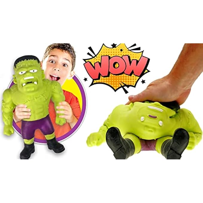 Ja-Ru Huge Mega Stretchy Monster Toy 12" Tall Stretching 400% his Size. Halloween Action Figures Squish & Pull Fidget Toy Anxiety Stress Toy Kids & Boys Party Favor 94306-1s - Image 3