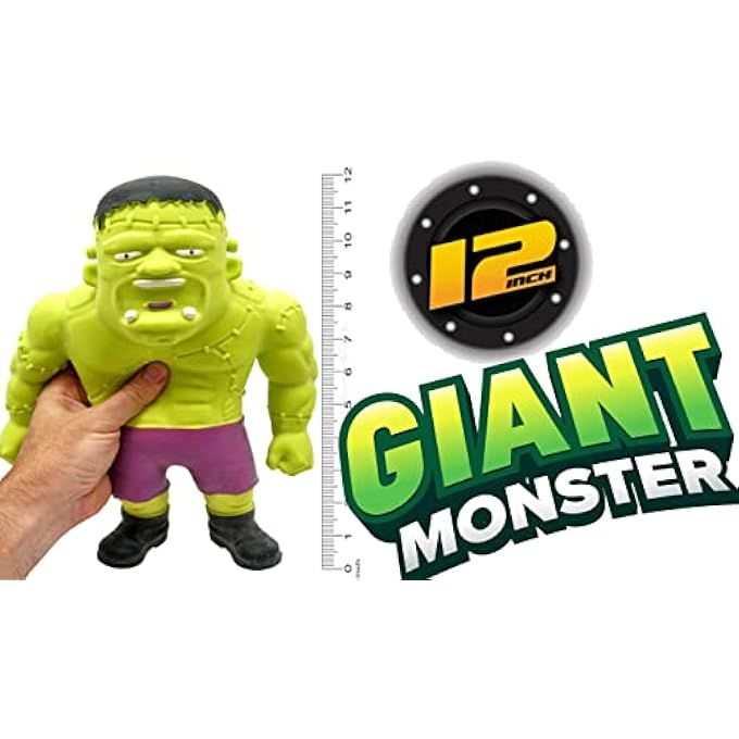 Ja-Ru Huge Mega Stretchy Monster Toy 12" Tall Stretching 400% his Size. Halloween Action Figures Squish & Pull Fidget Toy Anxiety Stress Toy Kids & Boys Party Favor 94306-1s - Image 5