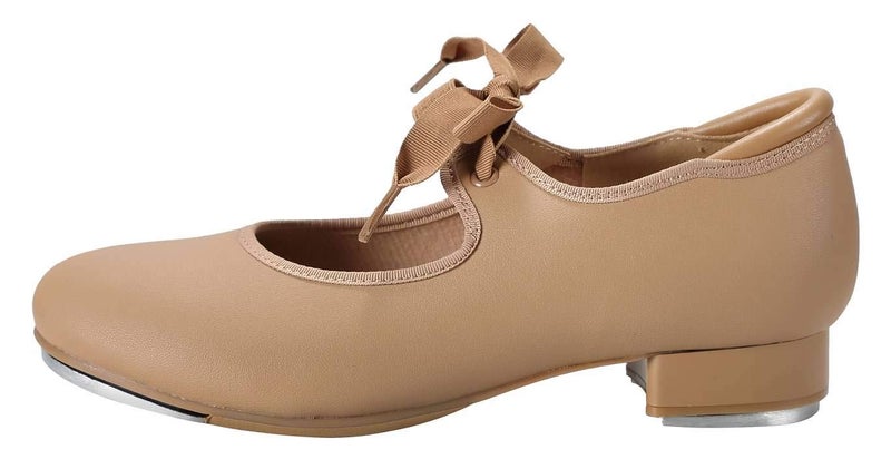 Linodes PU Leather/Patent Ribbon Tie Tap Shoe for Girls and Boys (Toddler/Little Kid/Big Kid)-Brown-11.5M-Little Kid - Image 3